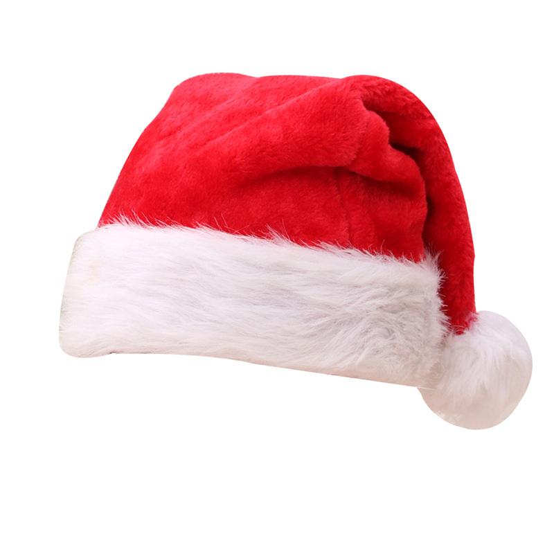 Navidad sombrero extra grueso Super buena calidad de la felpa sombrero de Navidad sombrero de los niños adultos sombrero