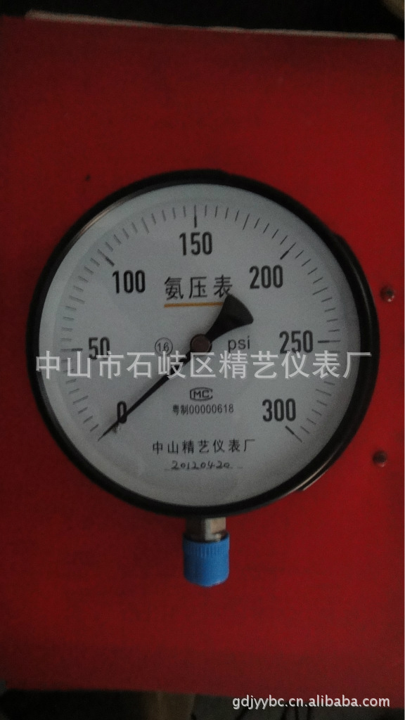 供应氨压表氨气压力表特气表YA-150T中山压力表厂家直供