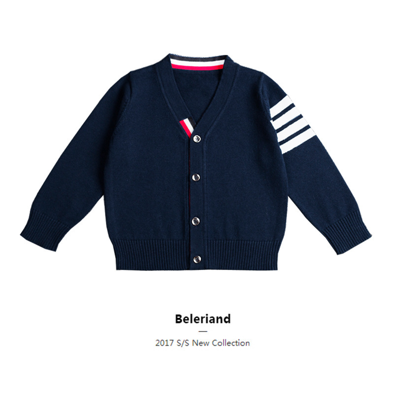 A foreign trade children's clothing sweater tb children's Korean girls boys knitted cardigan coat new ins processing custom