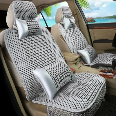 Single Seat Five Seat Universal Car — Seat cushion, seat cover - gray-luxury-five-seat-set