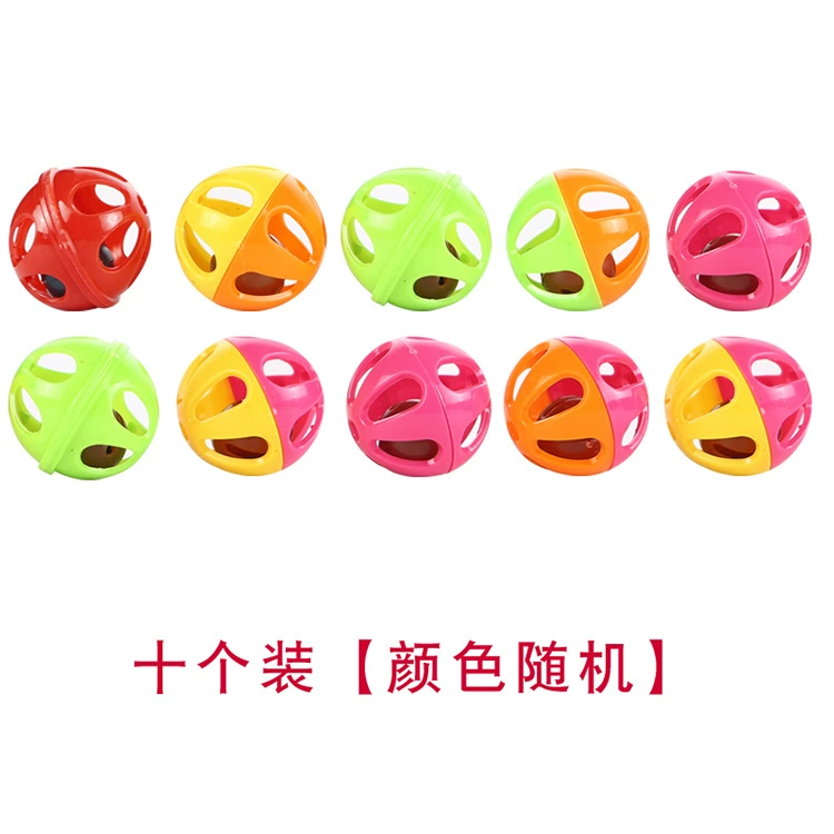 Pet toy ball, plastic 3.5 cm, jingling bell, random colors