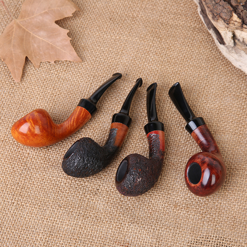 Classic Imported Briar Wood Small Mini Palm Pipe to Play With, Personalized Portable Healthy Filter Pipe, Heat-Resistant