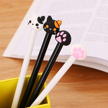 创意文具猫咪猫爪中性笔 全针管头黑色签字笔可爱卡通学生水性笔