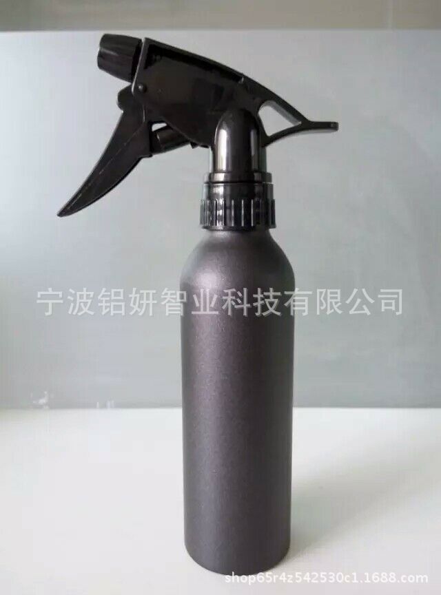 厂家直销 银色喷雾铝瓶 120ml 手扣式喷头抛光 黑色铝瓶
