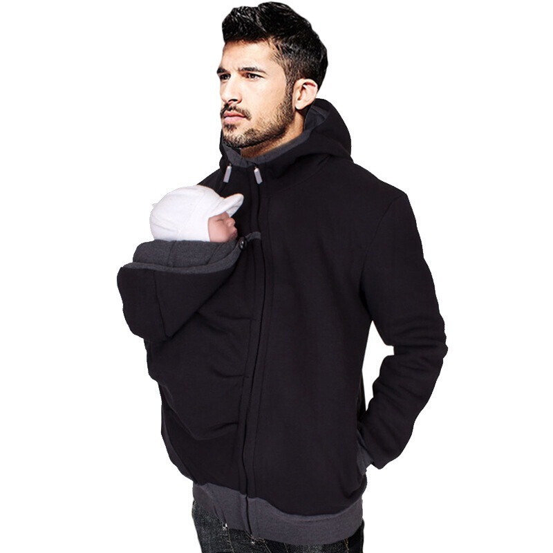 AliExpress Europe and the United States two-in-one Multi-functional kangaroo father kangaroo mother sweater autumn and winter men's parenting bag AliExpress Europe and the United States two-in-one Multi-functional kangaroo father kangaroo mother sweater autumn and winter men's parenting bag