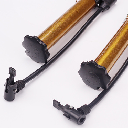 Mini portable metal steel pipe golden household multi-functional basketball football balloon foot-pump inflatable cylinder