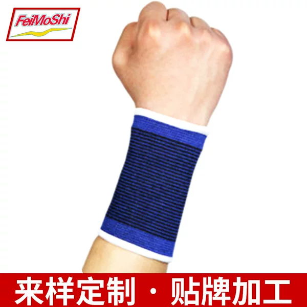 Knitted Sapphire Blue Wristbands for Men and Women, Sports Fitness, Badminton, Running, Warm Wrist Protection, Basketball Wristbands
