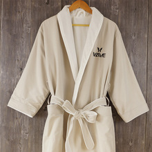 浴袍酒店宾馆民俗桃皮绒绣花浴袍家居成人五酒店双层浴衣酒店睡袍