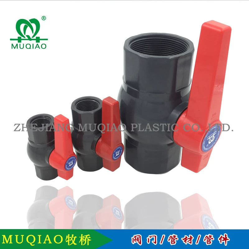 UPVC обычный шаровой кран DN15-100 нить шаровой кран пластиковый шаровой кран с внутренней резьбой PVC-U шаровой кран пластиковый клапан