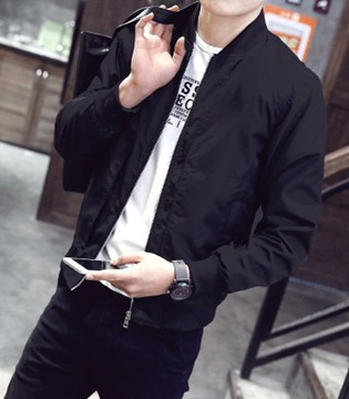 Barato de primavera y otoño abrigo estilo coreano los hombres moda 2017 Nuevo estudiante guapo otoño Delgado Chaqueta slim fit