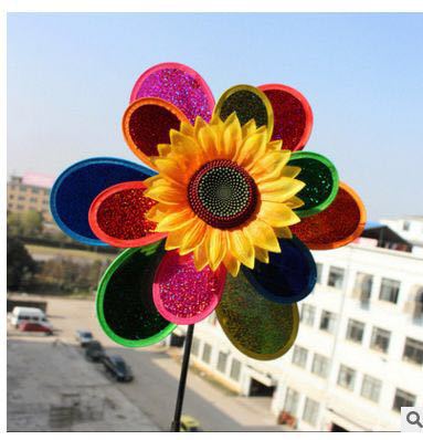 더블 스팽글 해바라기 풍차