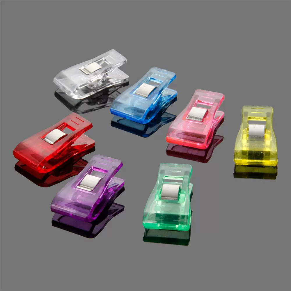 厂家销售diy包边长尾夹中号斧头夹强力塑料夹子定位拼布缝纫夹