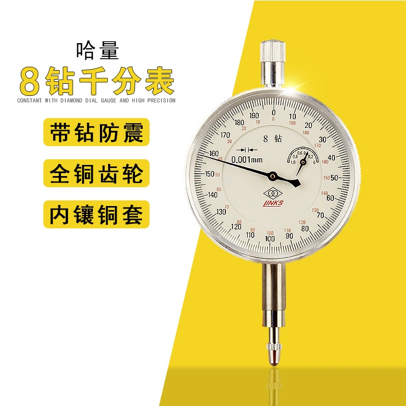 Тестирование подлинного амортизаметра в тысячном измерении 0-10 тысячных индикатора Точность таблицы 0,001 мм