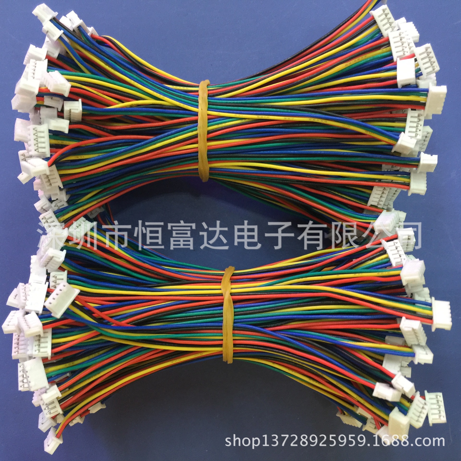 工厂现货供应1.25-5P双头端子线间距1.25 5P同向反向端子连接线材