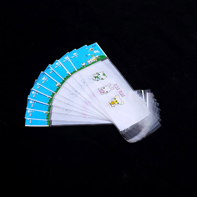 透明彩色印刷卡头自粘袋opp袋 珠光膜饰品玩具包装袋塑料袋