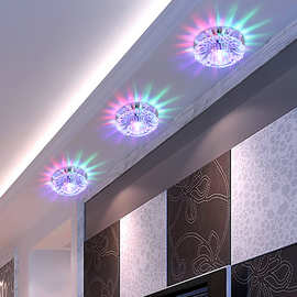 跨境嵌入式led射灯水晶筒灯客厅5-8cm孔灯创意走廊过道吊顶牛眼灯