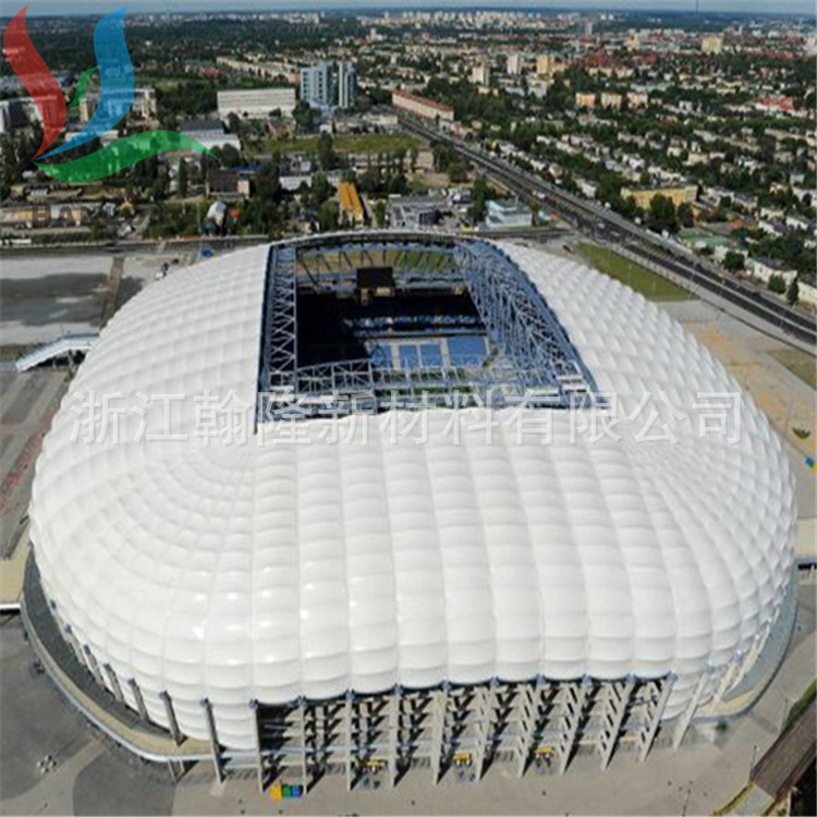 抗UV抗菌防霉PVDF表面处理膜结构车棚用PVC刀刮布