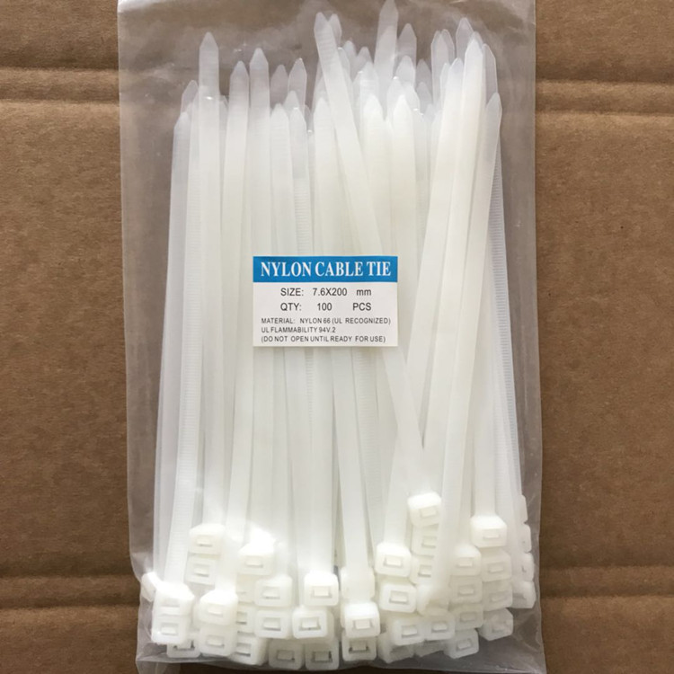 尼龙扎带7.6*350mm Nylon cable tie 跨境货源100pcs/bag环保阻燃