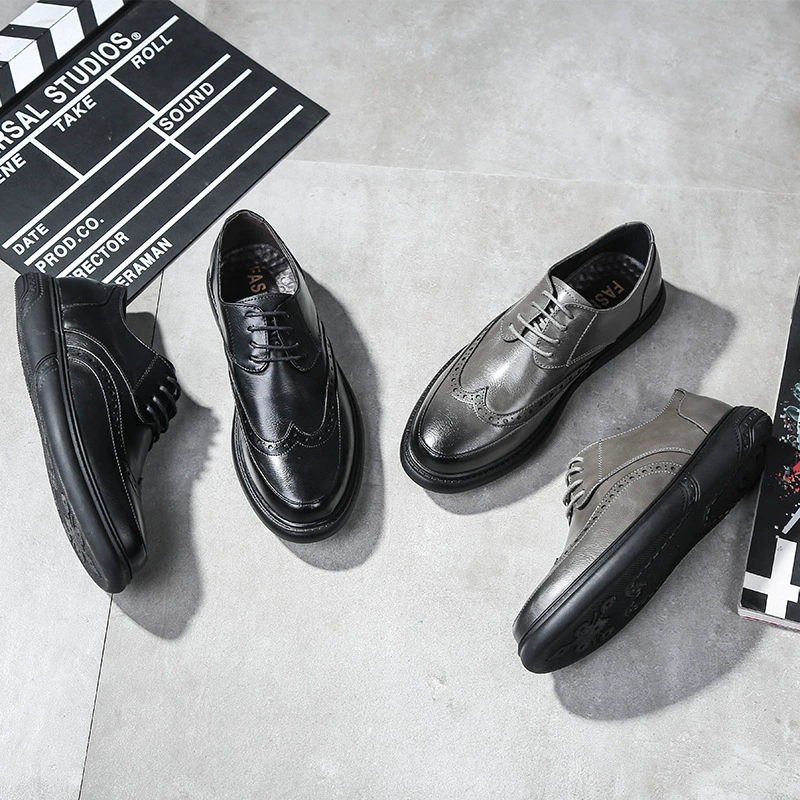 Брок резная мужская обувь ретро мужская кожаная обувь модная дышащая мужская повседневная обувь оптом