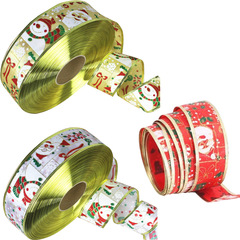 2 meters per pack Santa Claus snowflakes Christmas ribbon Christmas tree wreath decorative hanging accessories Christmas supplies wholesale