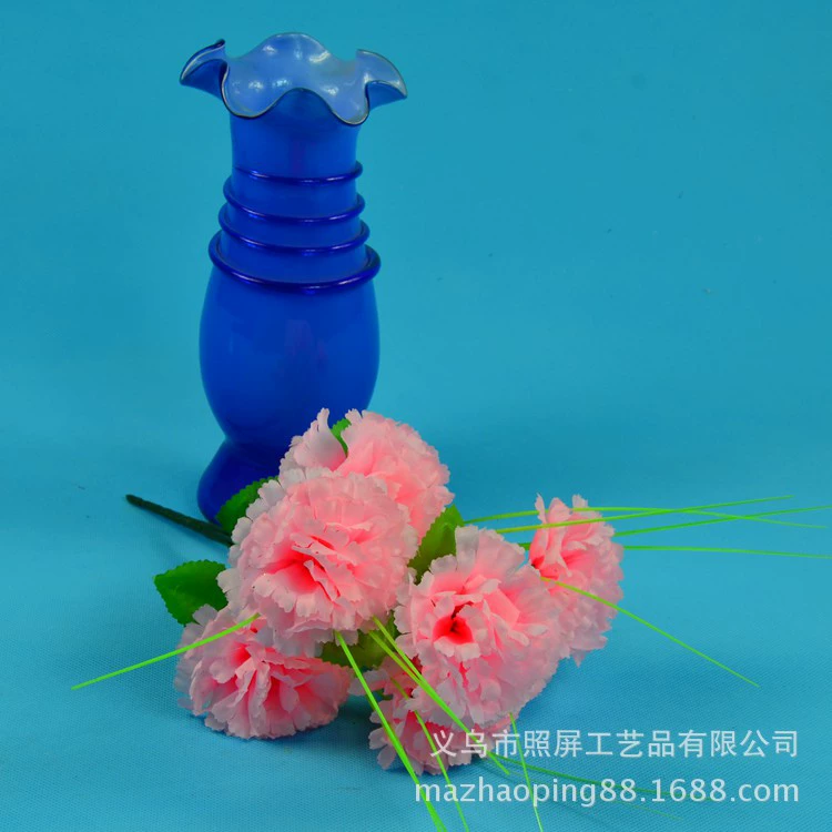 Производитель Yiwu Zhaoping оптом дешевый шелковый цветок низшего класса имитационный цветок сиреневый цветок 7 гвоздик шелковые цветы