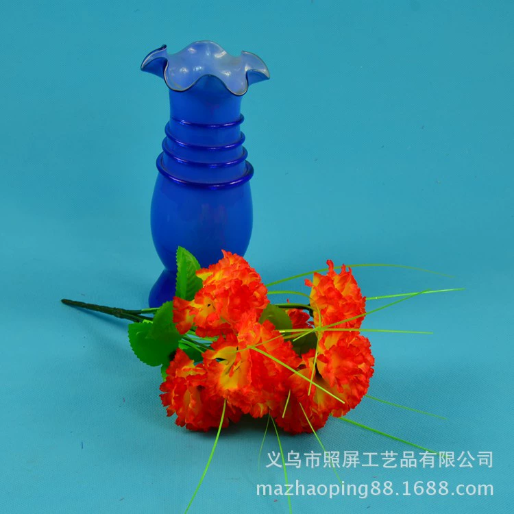 Производитель Yiwu Zhaoping оптом дешевый шелковый цветок низшего класса имитационный цветок сиреневый цветок 7 гвоздик шелковые цветы