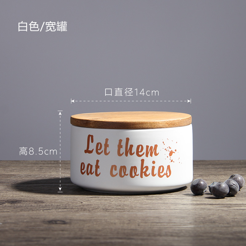 Nórdico creativo hogar cerámica sellado tarro café té almacenamiento tarro con tapa decoración al por mayor