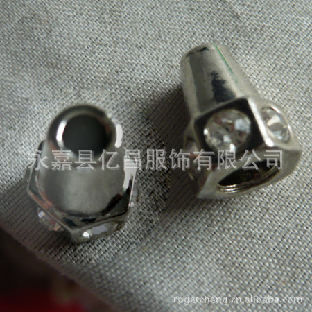 金属合金圆柱形 镶钻帽绳扣吊钟卡头 弹簧扣 圆柱吊钟