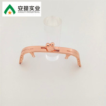 厂家销售 针孔玫瑰金T条拱形较 手袋口金 钱包夹配件