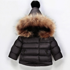 Hand-in Cotton Padded Jacket for 1-Year-Old Baby Girls, 2-Year-Old Winter Coats for Boys and Girls, Children's Thick Fleece Hooded Outerwear