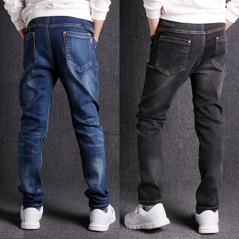 Spangul Kidsren's Jeans for Older Boys, Summer and Autumn Style, Comfortable, Loose, Stretchy, Casual Denim Pants Spangul Kidsren's Jeans for Older Boys, Summer and Autumn Style, Comfortable, Loose, Stretchy, Casual Denim Pants
