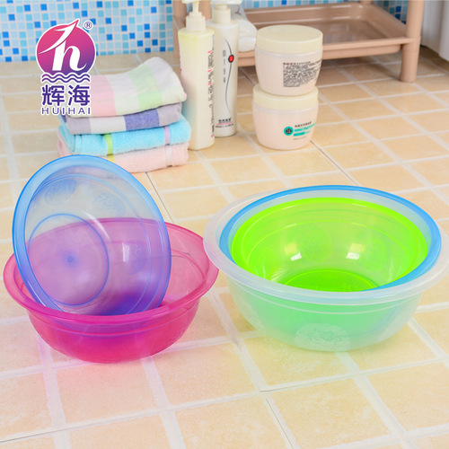 Huihai plastic basin transparent round plastic basin children's basin baby face and foot basin