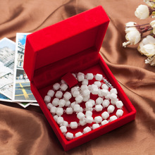 厂家供应 负离子能量石项链 白色火山石复古八方珠项链 批发