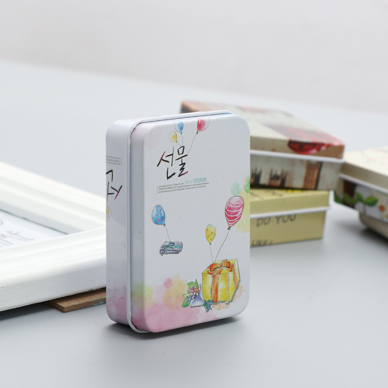 Caja de Almacenamiento Rectangular de Hojalata con Impresión Offset para Almacenamiento