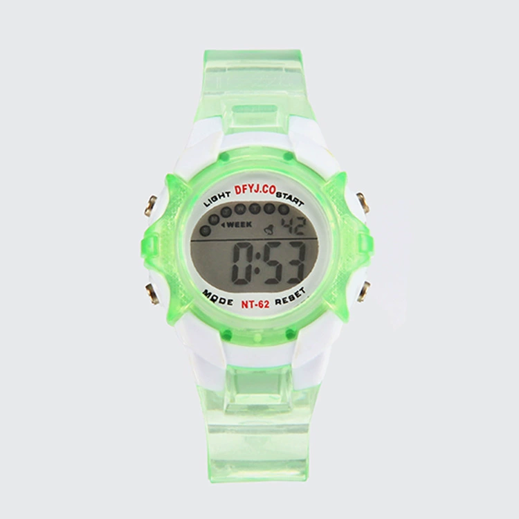 Digital Kids Watch, Universal Leisure Design, Ages 5–15, Colorful Silicone Strap, Lightweight