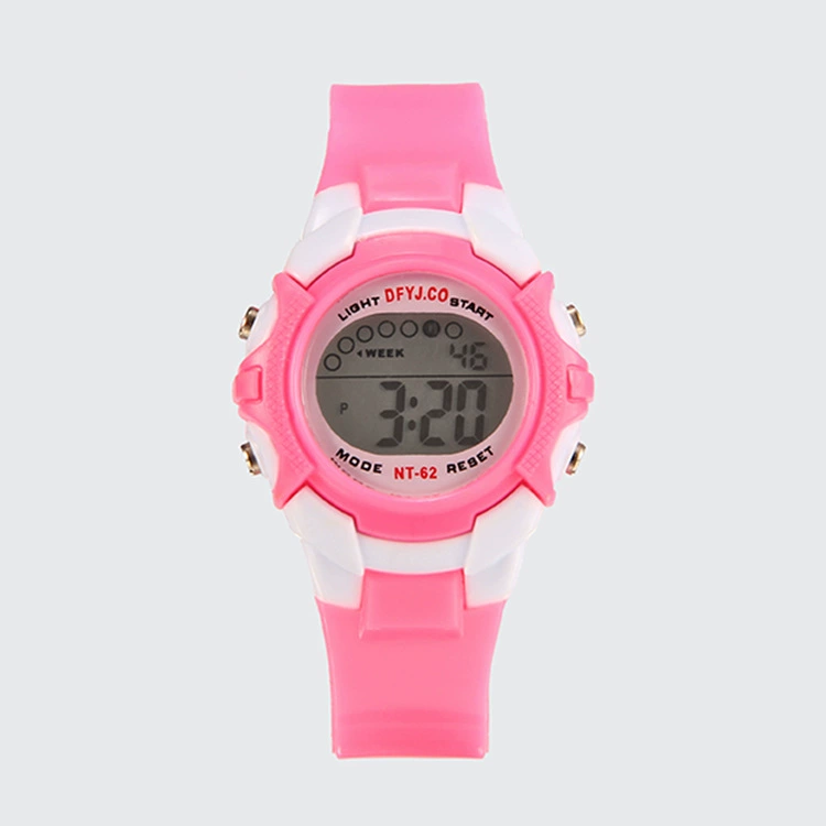 Digital Kids Watch, Universal Leisure Design, Ages 5–15, Colorful Silicone Strap, Lightweight