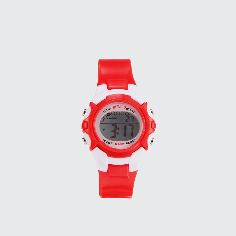 Digital Kids Watch, Universal Leisure Design, Ages 5–15, Colorful Silicone Strap, Lightweight