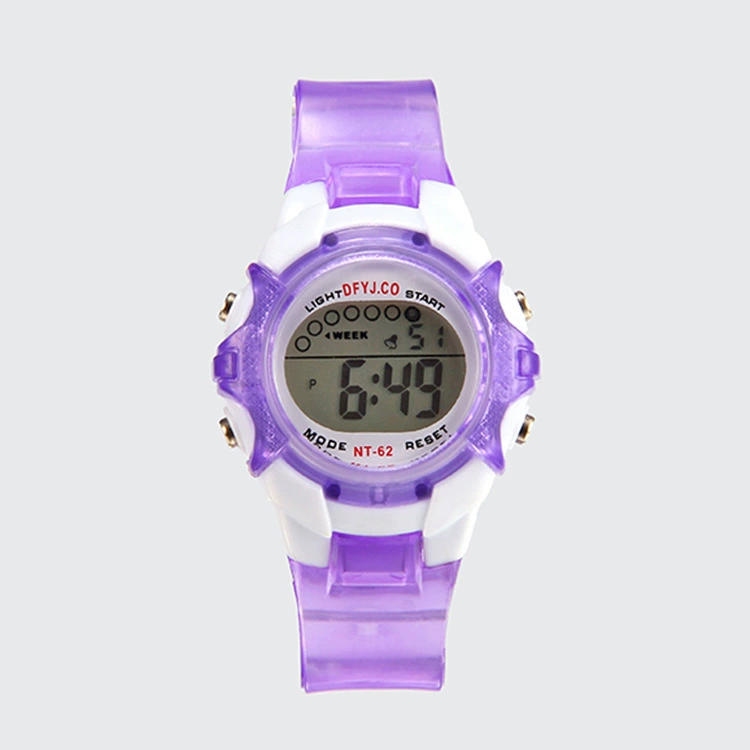 Digital Kids Watch, Universal Leisure Design, Ages 5–15, Colorful Silicone Strap, Lightweight