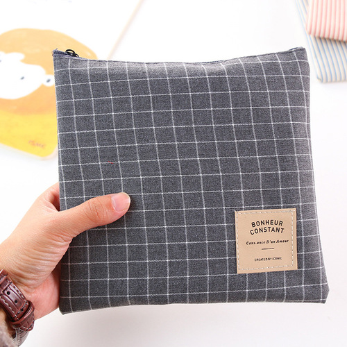 Japanese and Korean creative small coin purse female mini canvas art cartoon cute small fresh student coin bag zipper bag