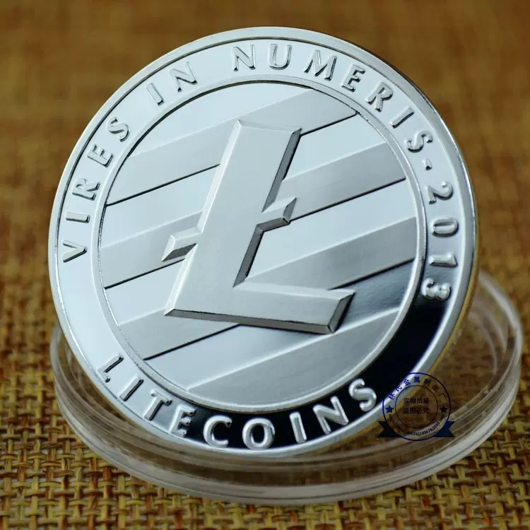 跨境货源999镀银纪念章莱特币 虚拟道具币 金属镀银纪念品