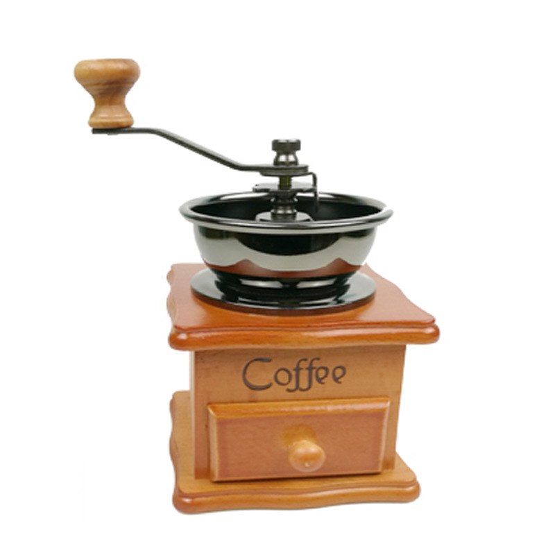 Beech Wood Hand Coffee Grinder Coffee Bean Coffee Grinder Ceramic Core Household Small Coffee Grinder Gift Wholesale Mini
