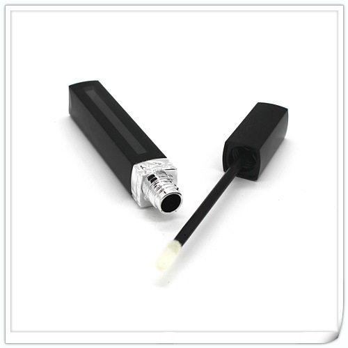 Black laser engraving lip gloss tube packaging material, slender rectangular window lip gloss lip glaze tube, lip gloss tube wholesale