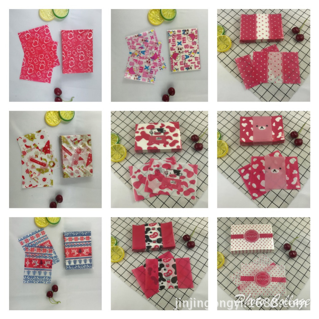 厂家现货批发烘焙包装牛轧糖包装纸包装油纸糖果纸糖纸 100张一包