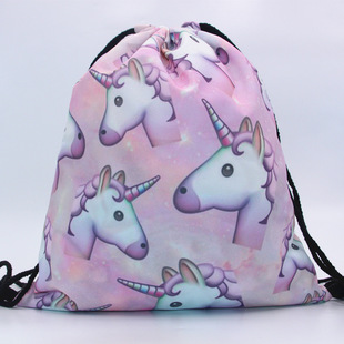 Новая трехмерная цифровая печать оксфордская ткань -сумка с единокором Unicorn Unicorn Shopping Bundle Backpack