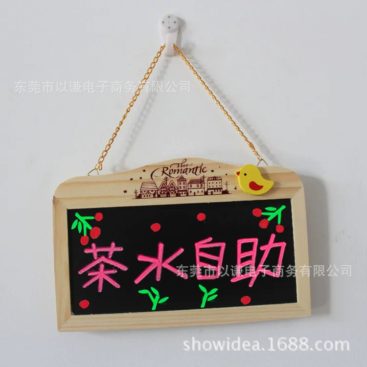Double-sided small magnetic board for home use, fluorescence chalk