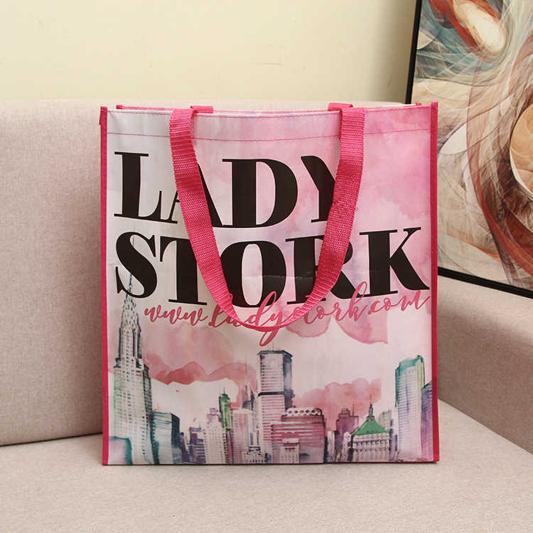 现货可做批发广告覆膜无纺布服装袋子鞋袋化妆品手提袋时尚袋