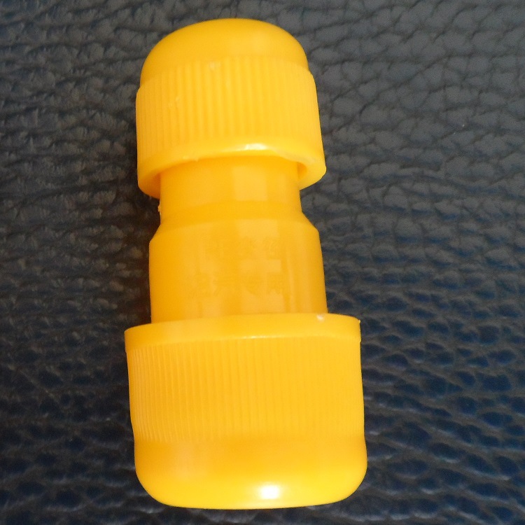 φ20x16mm-二通-变径直通-沼气配件-接头-塑料管件-管路连接-黄色