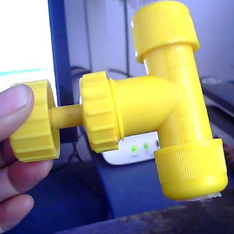 φ20mm-塑料开关-速接-沼气配件-管路阀门-农业环保-聚乙烯-黄