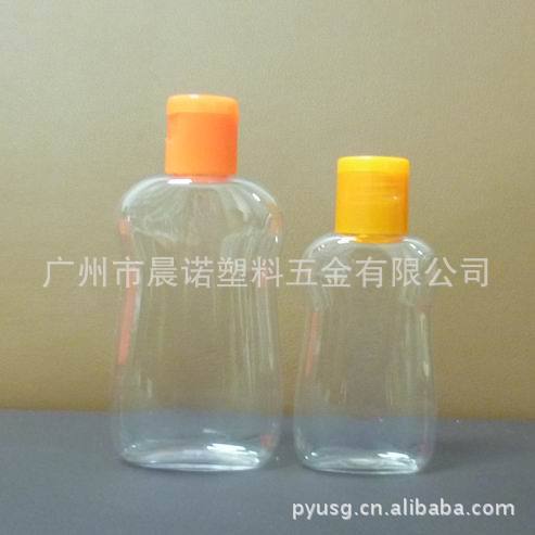 厂家销售100mlpet翻盖扁瓶强生BB油瓶蝴蝶盖瓶宝宝金水瓶 pet瓶子