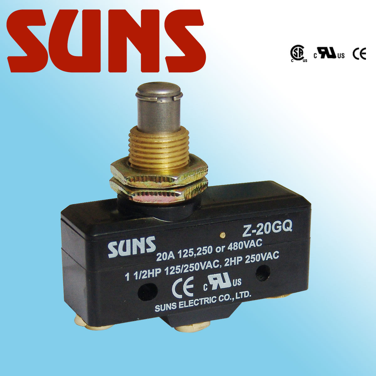 SUNS美国三实通用型微动开关Z-20G系列